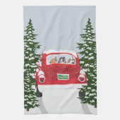 Vakantie in de auto theedoek (Verticaal)