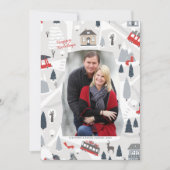 Vakantie in de kerstfoto van de stad feestdagenkaart (Voorkant)