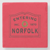 Vakantie in de stad Norfolk Massachusetts Stenen Onderzetter (Voorkant)