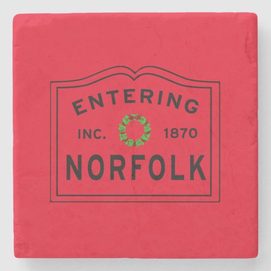 Vakantie in de stad Norfolk Massachusetts Stenen Onderzetter (Voorkant)