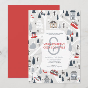 Vakantie in de uitnodiging voor kerstfeest in de s