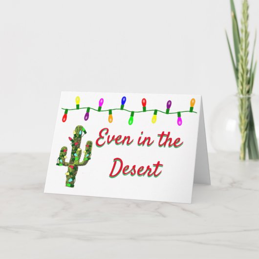 Vakantie in de woestijn feestdagen kaart (Voorkant)
