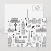 Vakantie in Europa Briefkaart (Voorkant / Achterkant)