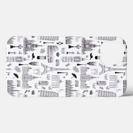 Vakantie in Europa Case-Mate iPhone Case (Achterkant (horizontaal))