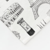 Vakantie in Europa Fleece Deken (Hoek)