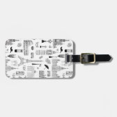 Vakantie in Europa Patroon Bagagelabel (Voorkant horizontaal)