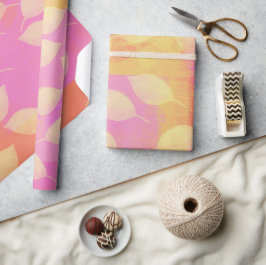Vakantie in geel, terracotta en roze cadeaupapier