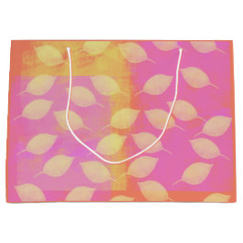 Vakantie in geel, terracotta en roze groot cadeauzakje