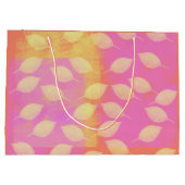 Vakantie in geel, terracotta en roze groot cadeauzakje (Achterkant)