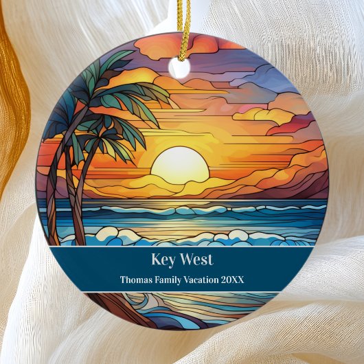 Vakantie in Key West Beach Keramisch Ornament