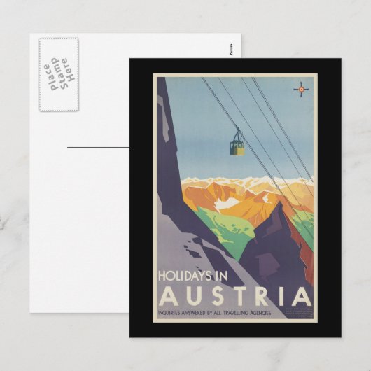 Vakantie in Oostenrijk Feestdagenkaart (Voorkant / Achterkant)