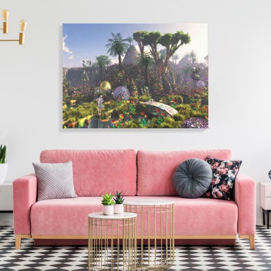 Vakantie in Paradise - door Jurgen Ziewe Canvas Afdruk (Insitu (Woonkamer))