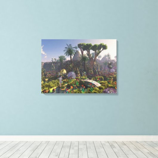 Vakantie in Paradise - door Jurgen Ziewe Canvas Afdruk (Insitu (Houten vloer))