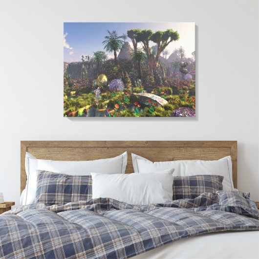 Vakantie in Paradise - door Jurgen Ziewe Canvas Afdruk (Insitu (Slaapkamer))