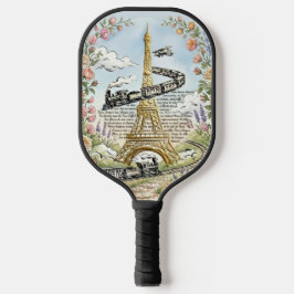 Vakantie in Parijs, Eiffeltoren, Franse Kunst Pickleball Paddle