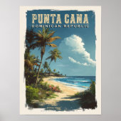 Vakantie in Punta Cana: Herinneringen met een Vint Poster (Voorkant)