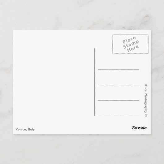 Vakantie in Venetië landschap zwarte tekst briefka Briefkaart (Achterkant)
