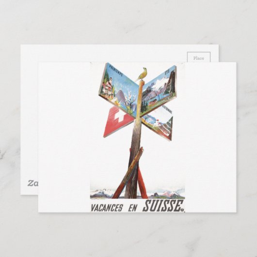  vakantie in Zwitserland Briefkaart (Voorkant / Achterkant)