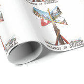  vakantie in Zwitserland Cadeaupapier (Rol Hoek)