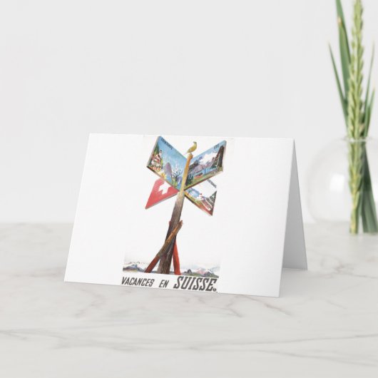 vakantie in Zwitserland Feestdagen Kaart (Voorkant)