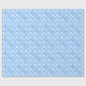 Vakantie inpakpapier blauw sneeuwvlok cadeaupapier (Vlak)
