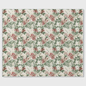 Vakantie inpakpapier Holly (Vlak)