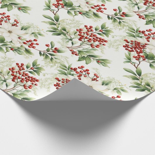 Vakantie inpakpapier Holly (Hoek)
