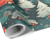 Vakantie inpakpapier met auto's en bomen (Rol Hoek)