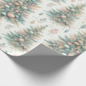 Vakantie inpakpapier met bomen (Hoek)