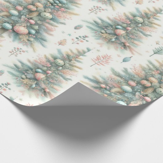 Vakantie inpakpapier met bomen (Hoek)