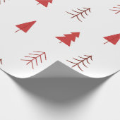 Vakantie inpakpapier met rode bomen (Hoek)