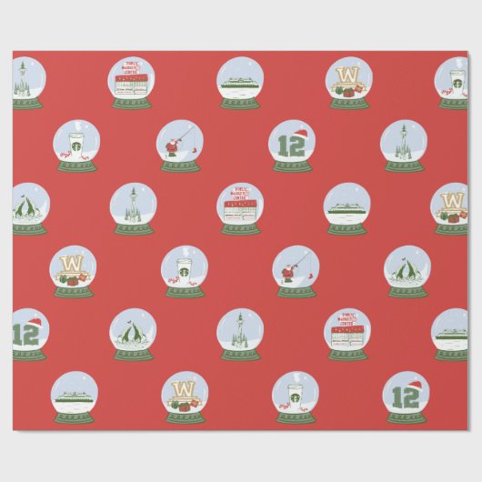 Vakantie inpakpapier met thema in Seattle (Vlak)