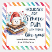 Vakantie is leuker met vrienden zoals jij! vierkante sticker (Voorkant)