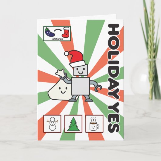 Vakantie ja! feestdagen kaart (Voorkant)