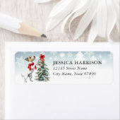 Vakantie Jack Russel Terrier Retour Adreslabels Etiket (Insitu)