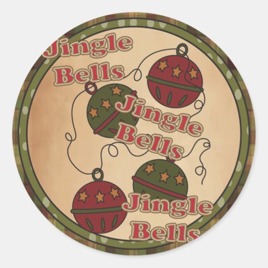 Vakantie Jingle Bell Stickers (Voorkant)