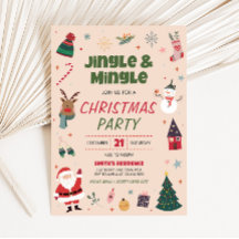 Vakantie Jingle en Mingle Schattige kerstfeest