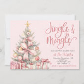 Vakantie Jingle & Mingle Party uitnodiging (Voorkant)