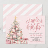 Vakantie Jingle & Mingle Party uitnodiging (Voorkant / Achterkant)