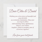 Vakantie Jubileum Cadeau Exotisch Marokko reis Kaart (Achterkant)