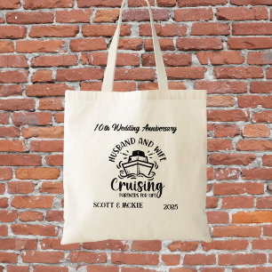 Vakantie JUBILEUM Cruise Personaliseren Canvas tas