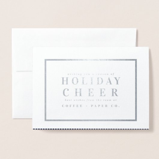 Vakantie juichen corporate folie kaarten (Voorkant met envelop)