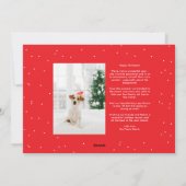 Vakantie juichen eenvoudig script twee foto's feestdagenkaart (Achterkant)