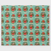  vakantie juichen in Blauwgroen Cadeaupapier (Vlak)