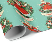  vakantie juichen in Blauwgroen Cadeaupapier (Rol Hoek)