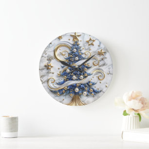 Vakantie juichen kerstboom grote klok