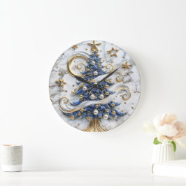 Vakantie juichen kerstboom grote klok