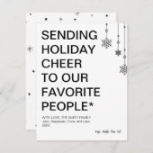 Vakantie juichen voor onze favoriete mensen feestdagenkaart (Voorkant / Achterkant)