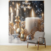 Vakantie kaarsen achtergrond wandkleed (In situ)