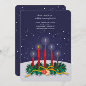 Vakantie kaarsen kaart (Voorkant / Achterkant)